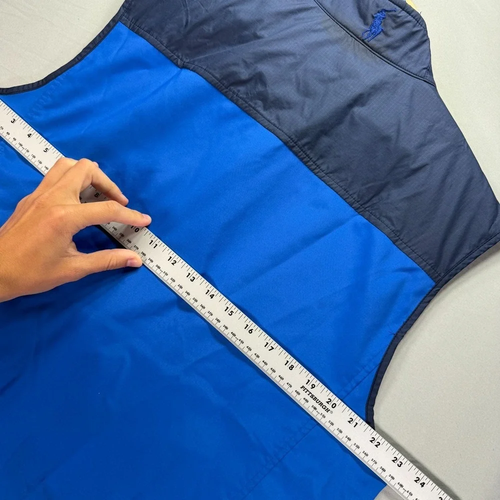 Polo Ralph Lauren Vest Mens Large Blue Full Zip Performance Golf Lightweight